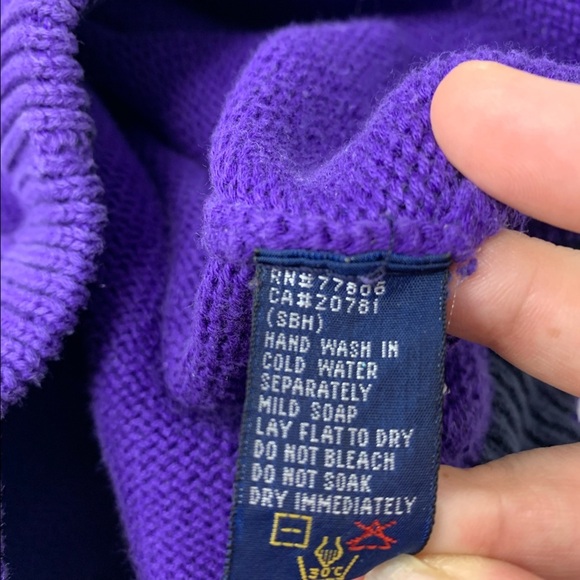 Vintage Tommy Hilfiger Purple Crewneck Sweater - Picture 4 of 4